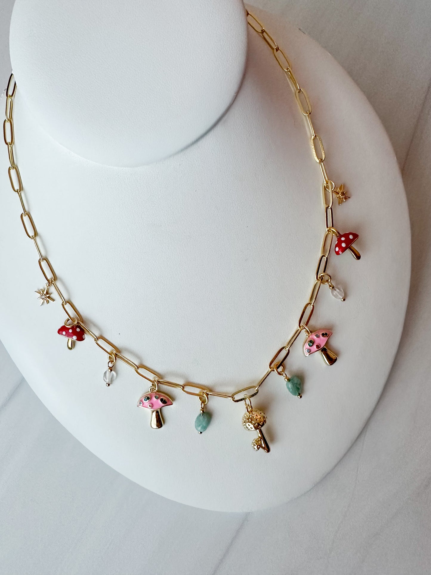 Mushroom Charm Necklace – Enchanted Woodland Story