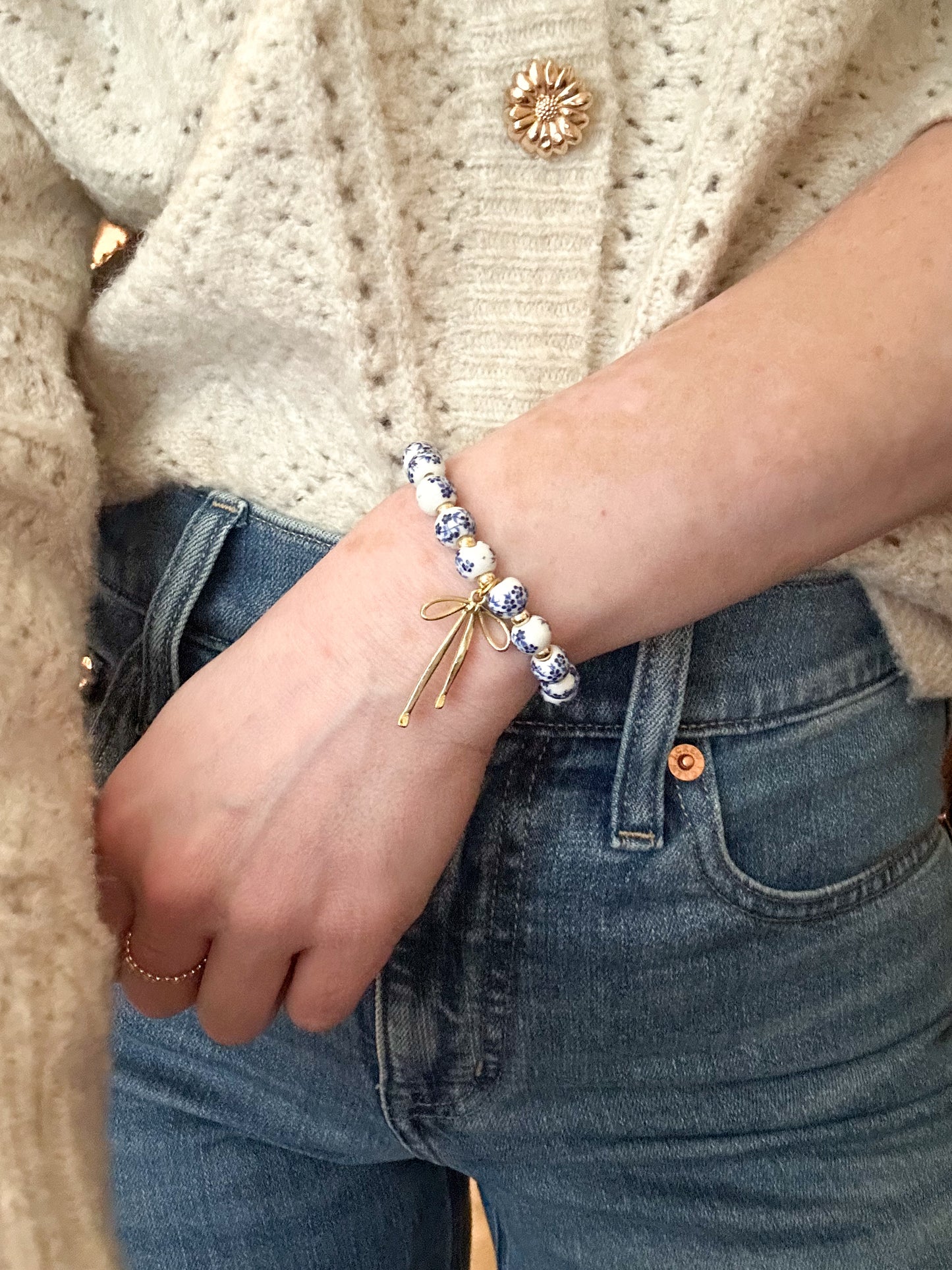 Blue Willow Bow Bracelet