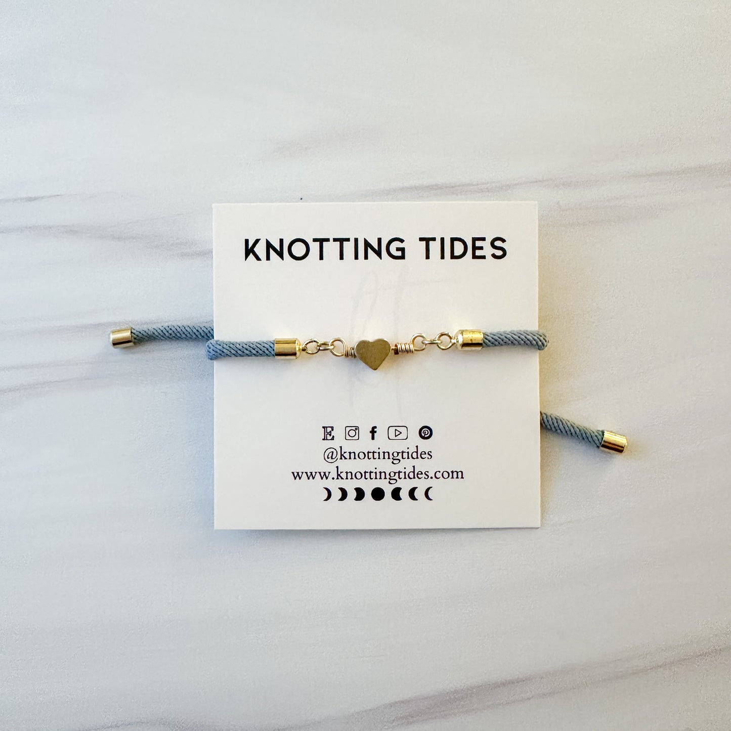 Gold Heart Cord Bracelet