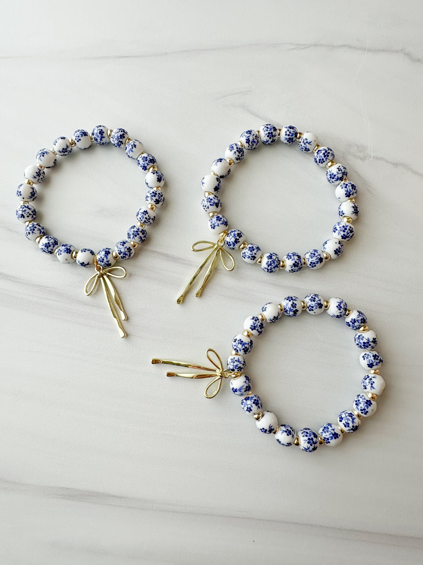 Blue Willow Bow Bracelet