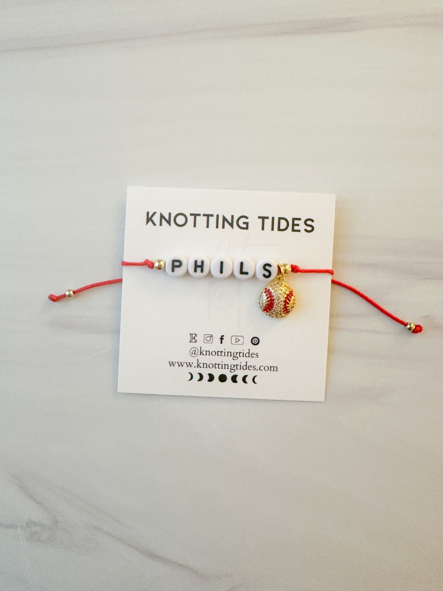 Phillies Baseball Charm Bracelet