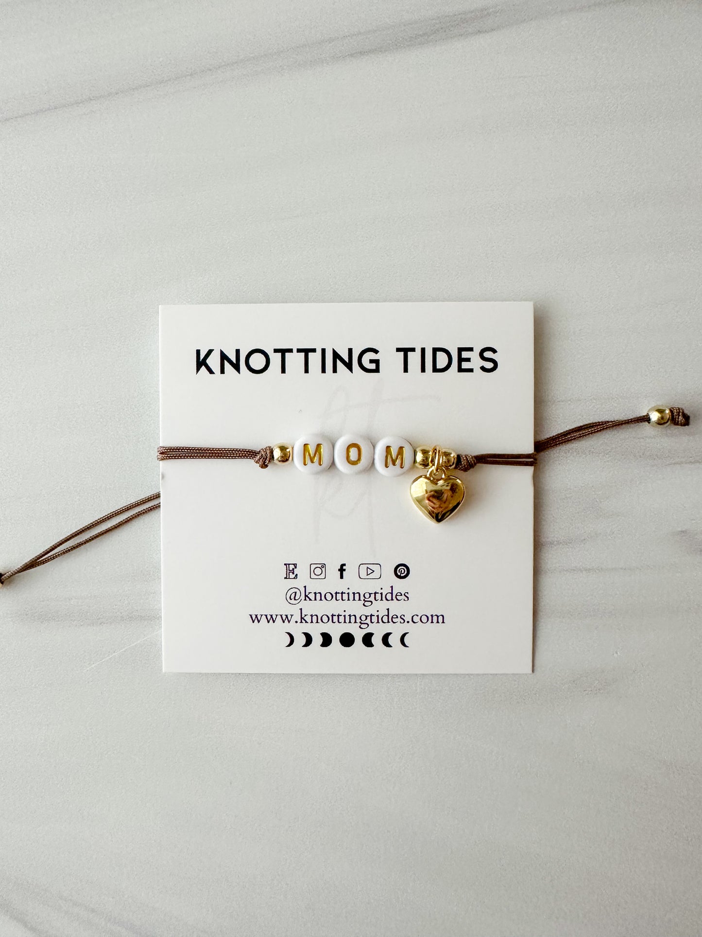Golden Heart Mama/Mom Bracelet