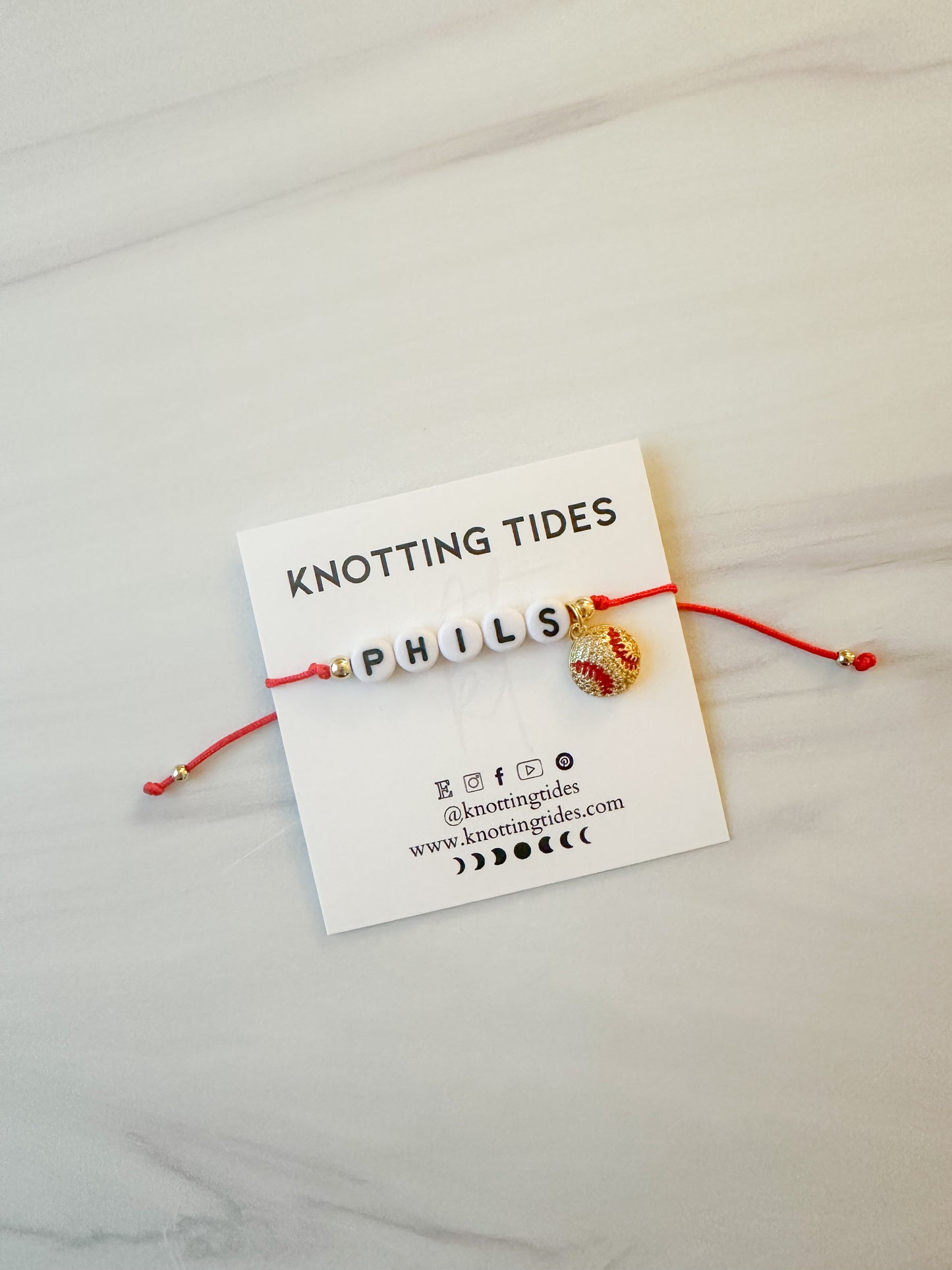 Phillies Baseball Charm Bracelet