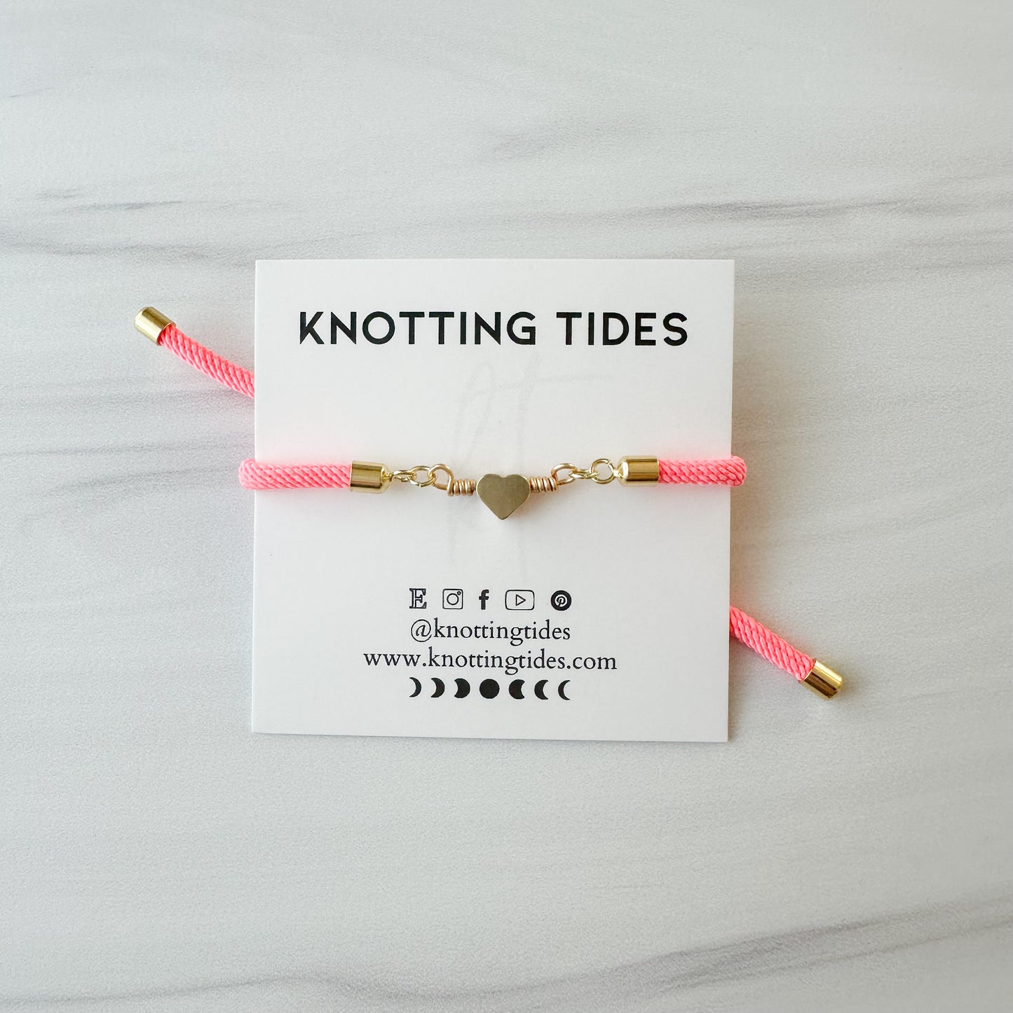 Gold Heart Cord Bracelet