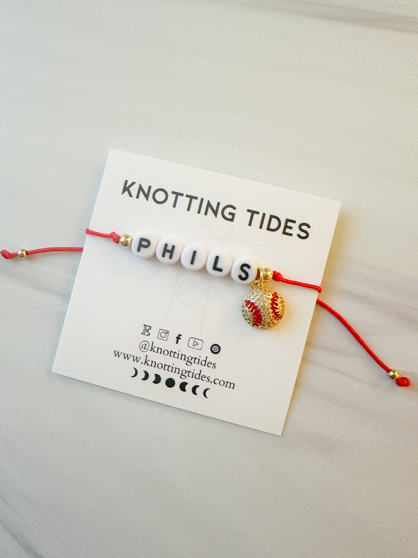 Phillies Baseball Charm Bracelet