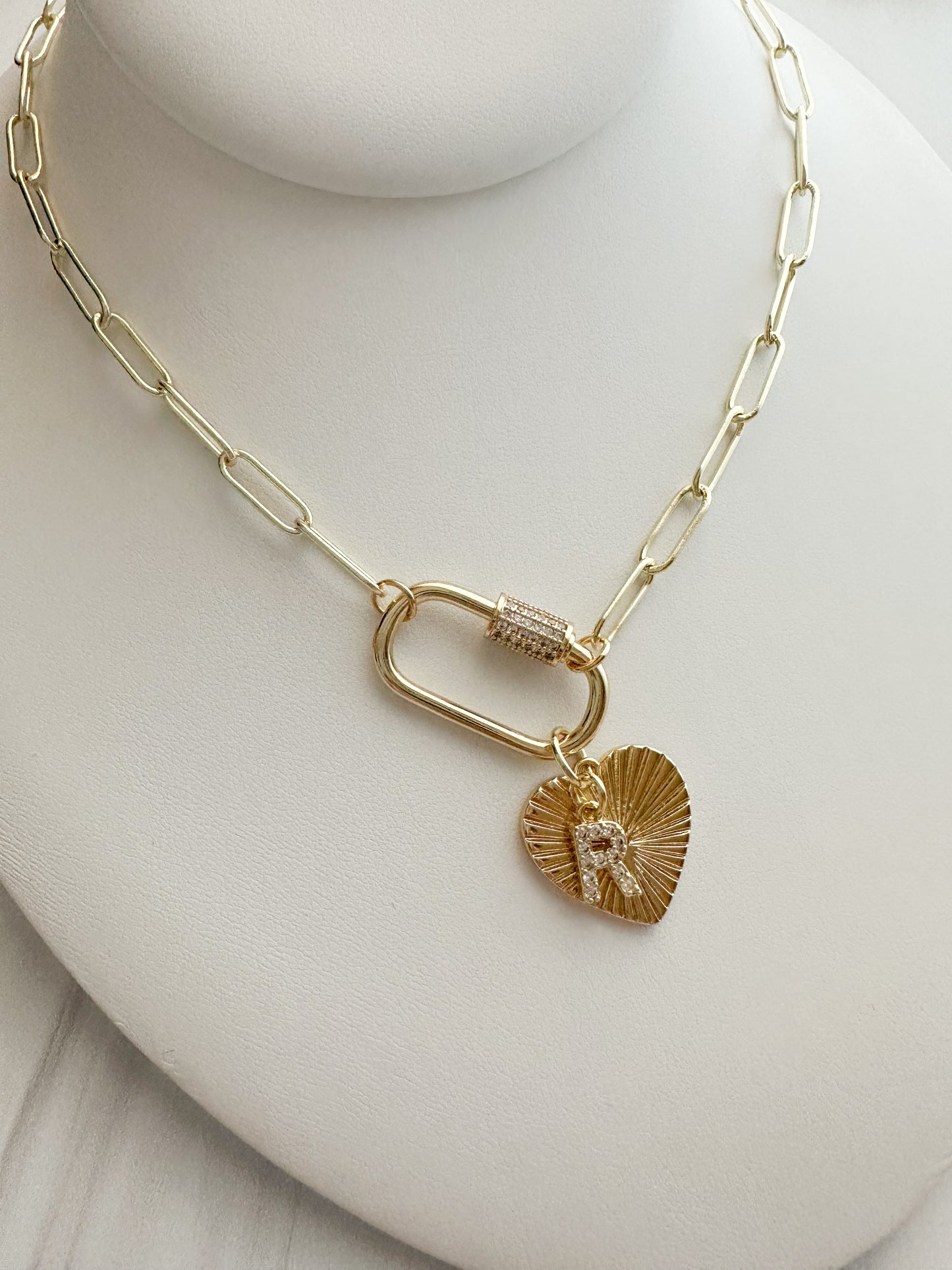 Radiant Heart Charm Necklace