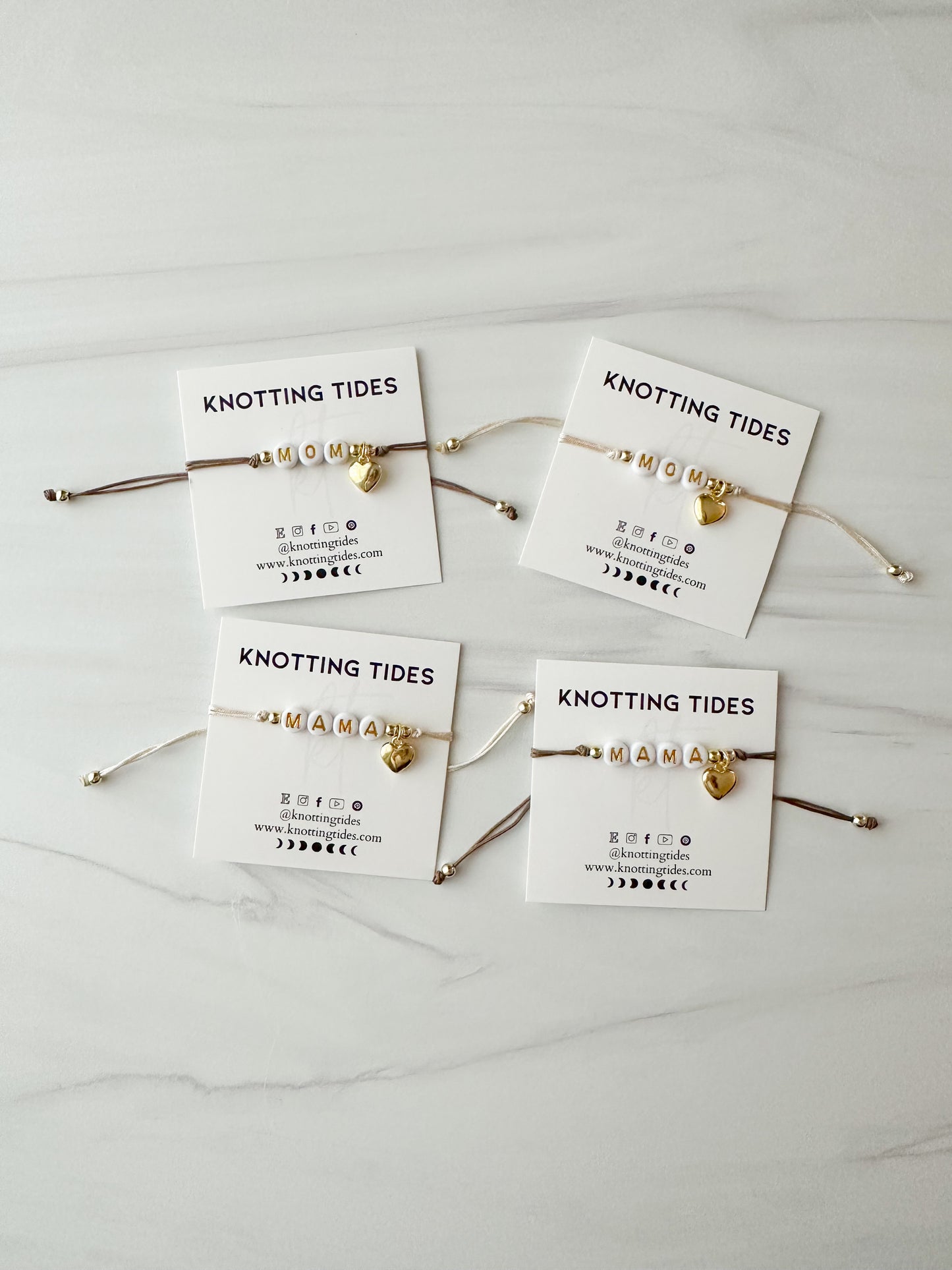 Golden Heart Mama/Mom Bracelet