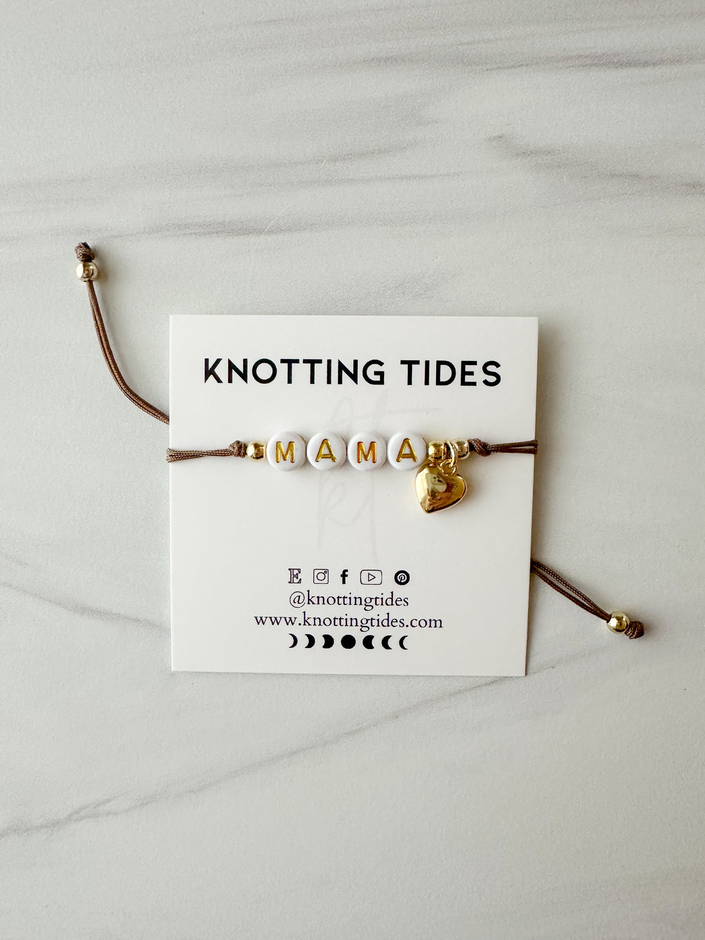 Golden Heart Mama/Mom Bracelet