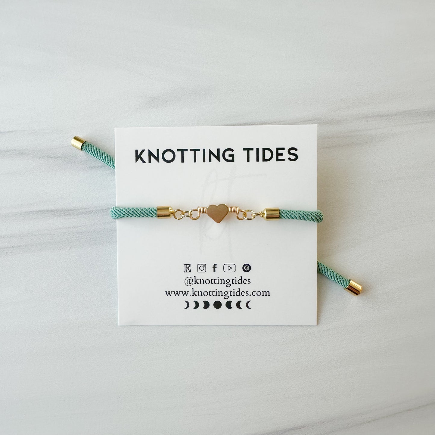 Gold Heart Cord Bracelet