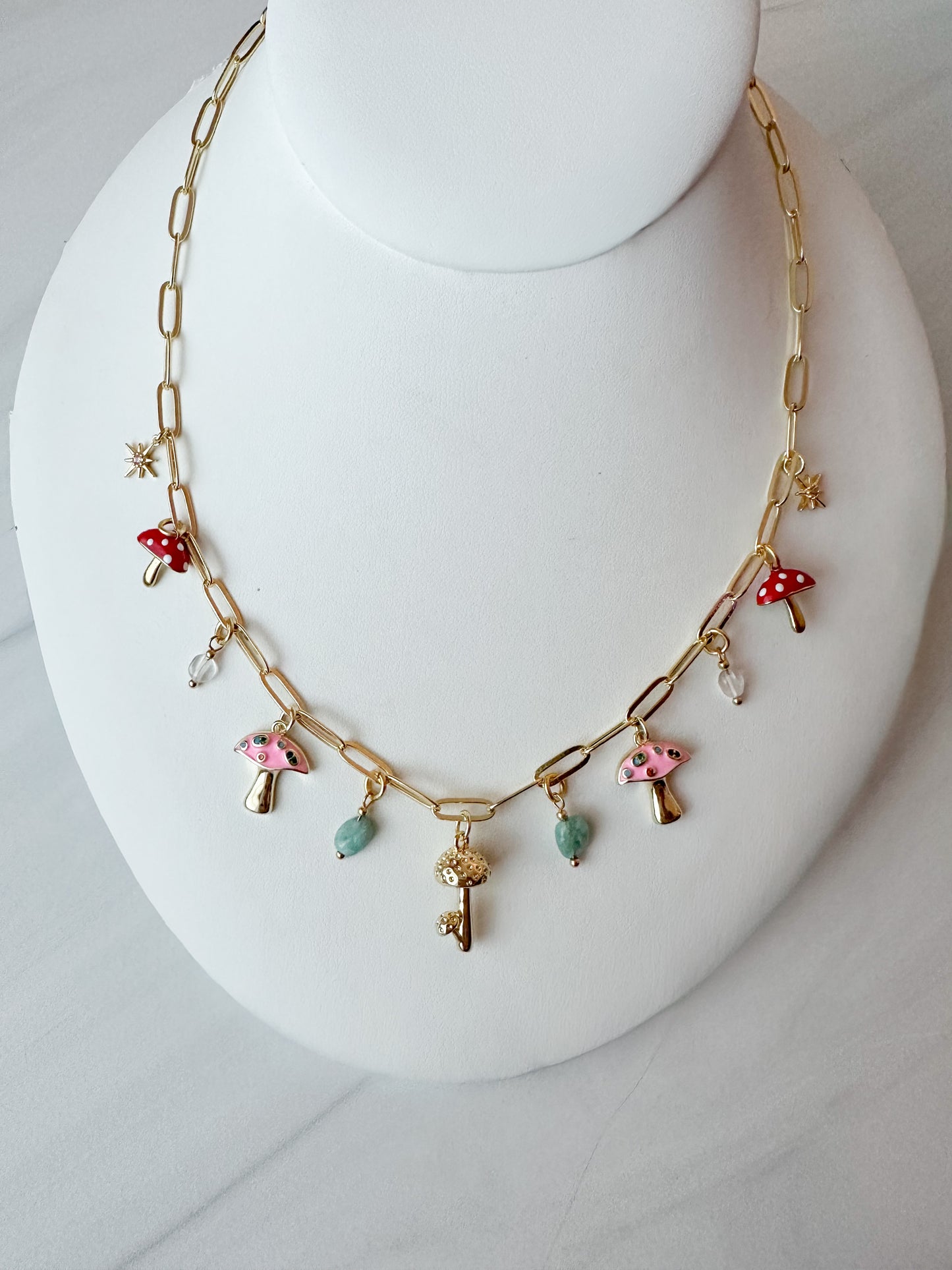 Mushroom Charm Necklace – Enchanted Woodland Story