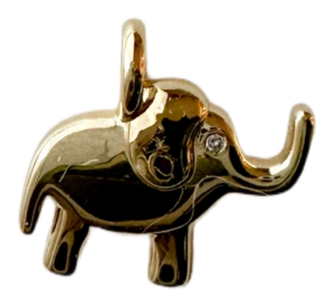 Gold elephant charm