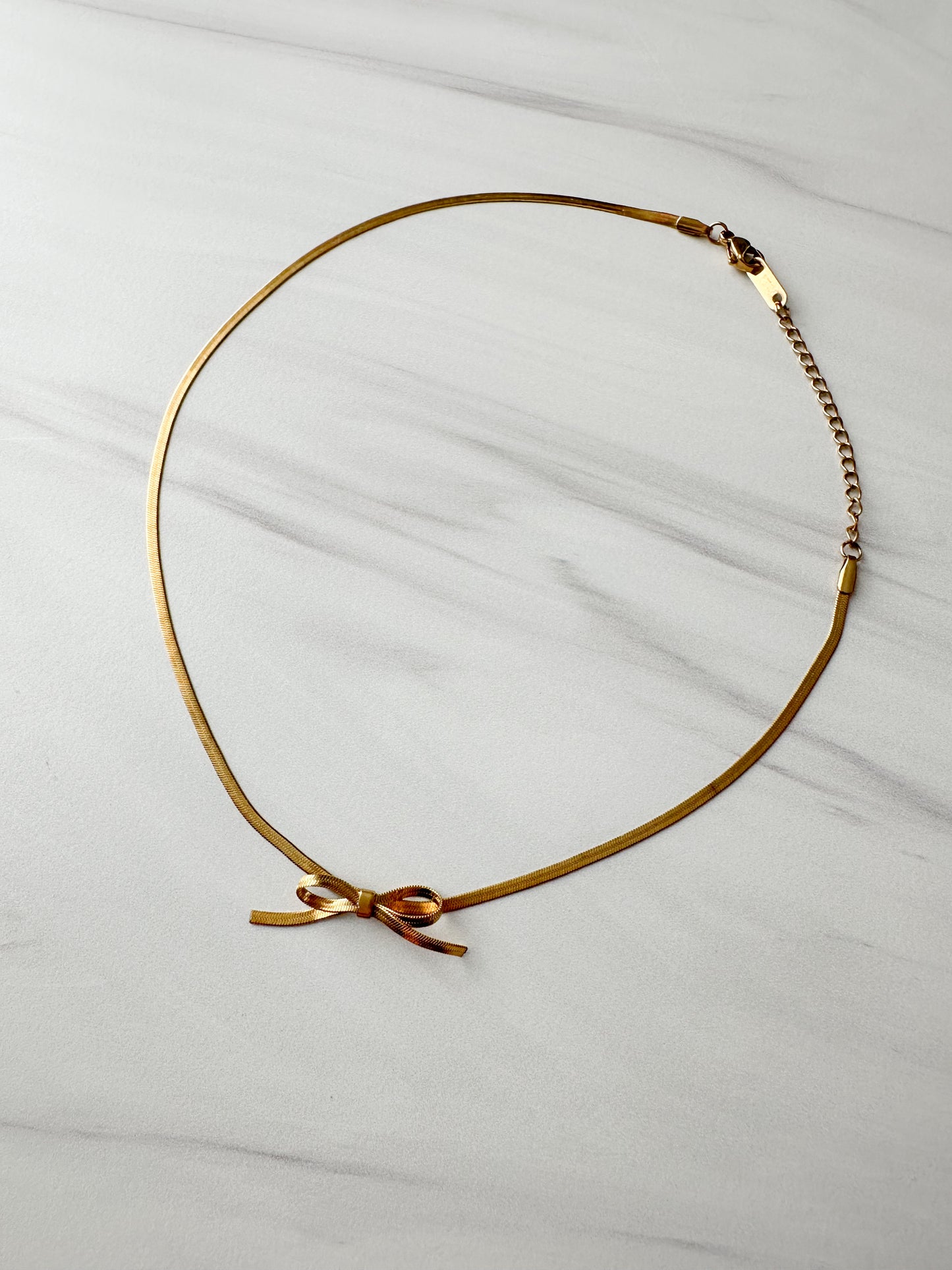 Herringbone Bow Necklace