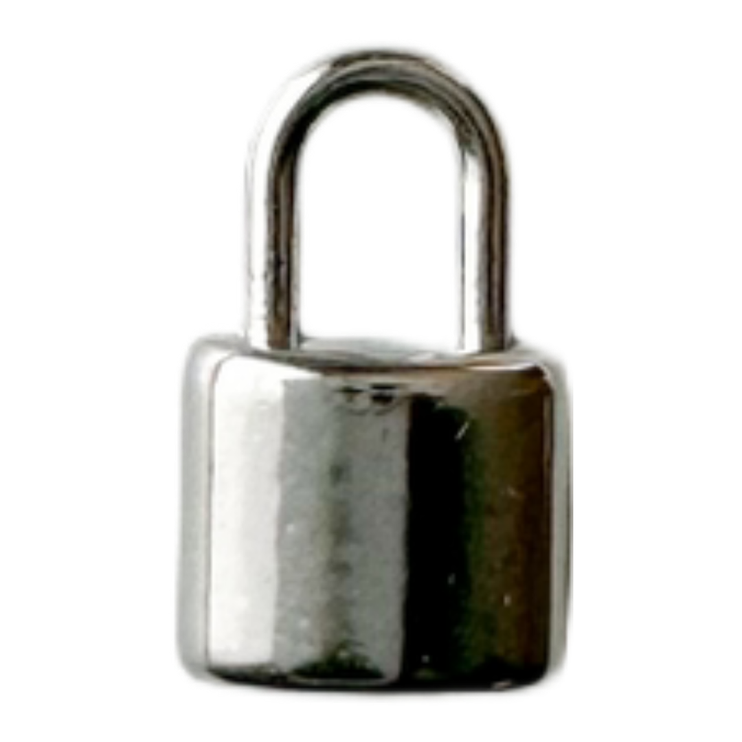Mini Padlock Charm (Silver)