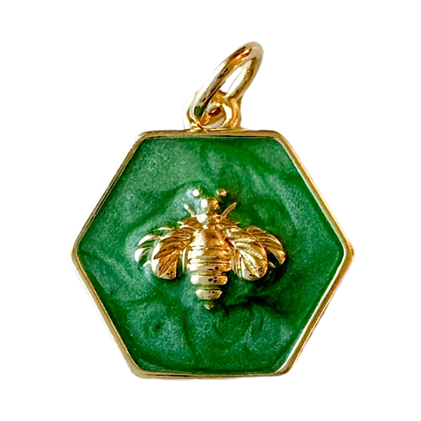 Green Bee Charm