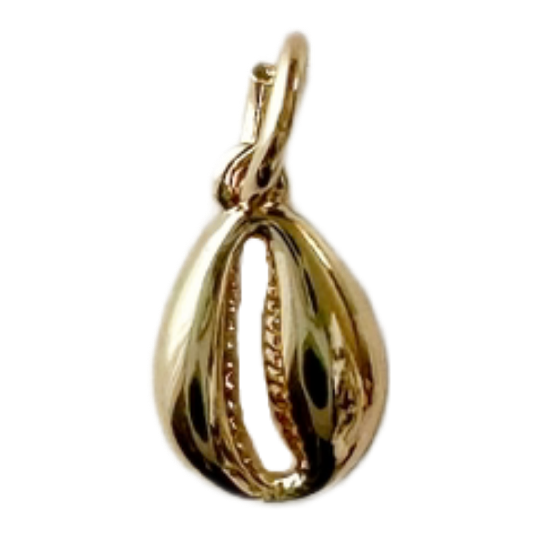 Golden Cowrie Shell Charm