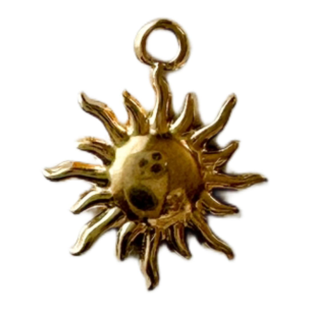 Golden Solstice Sun Charm