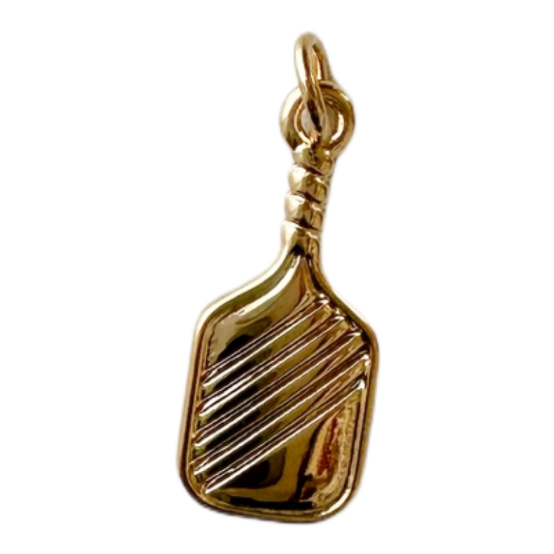 Golden Rally Pickleball Paddle Charm