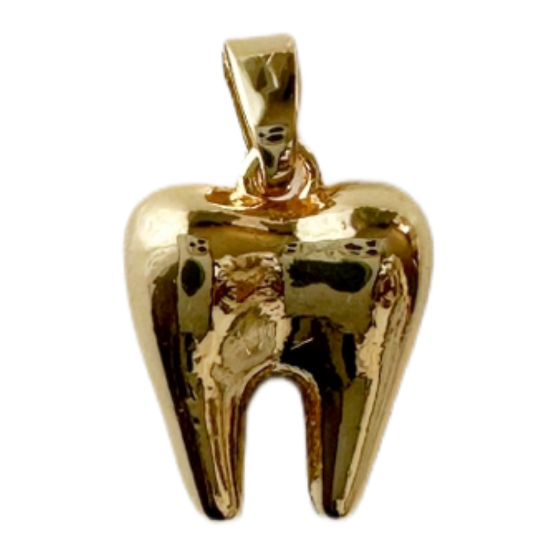 Golden Grin Tooth Charm