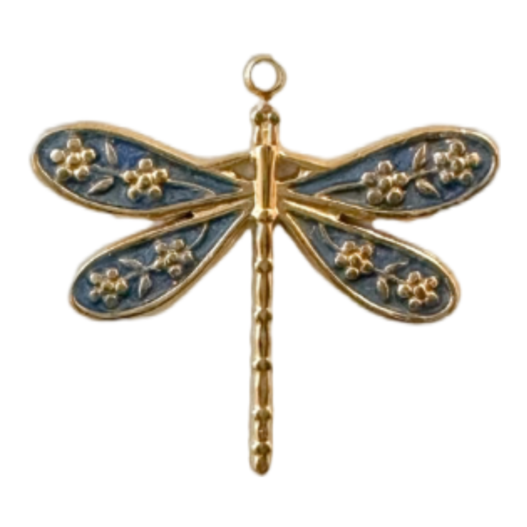 Floral Dragonfly Charm