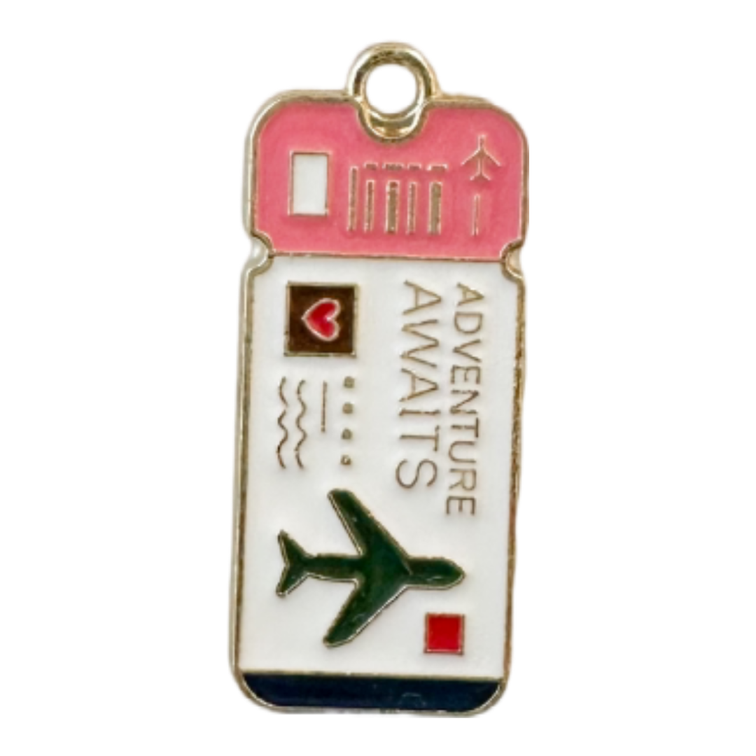 Airplane Ticket Charm