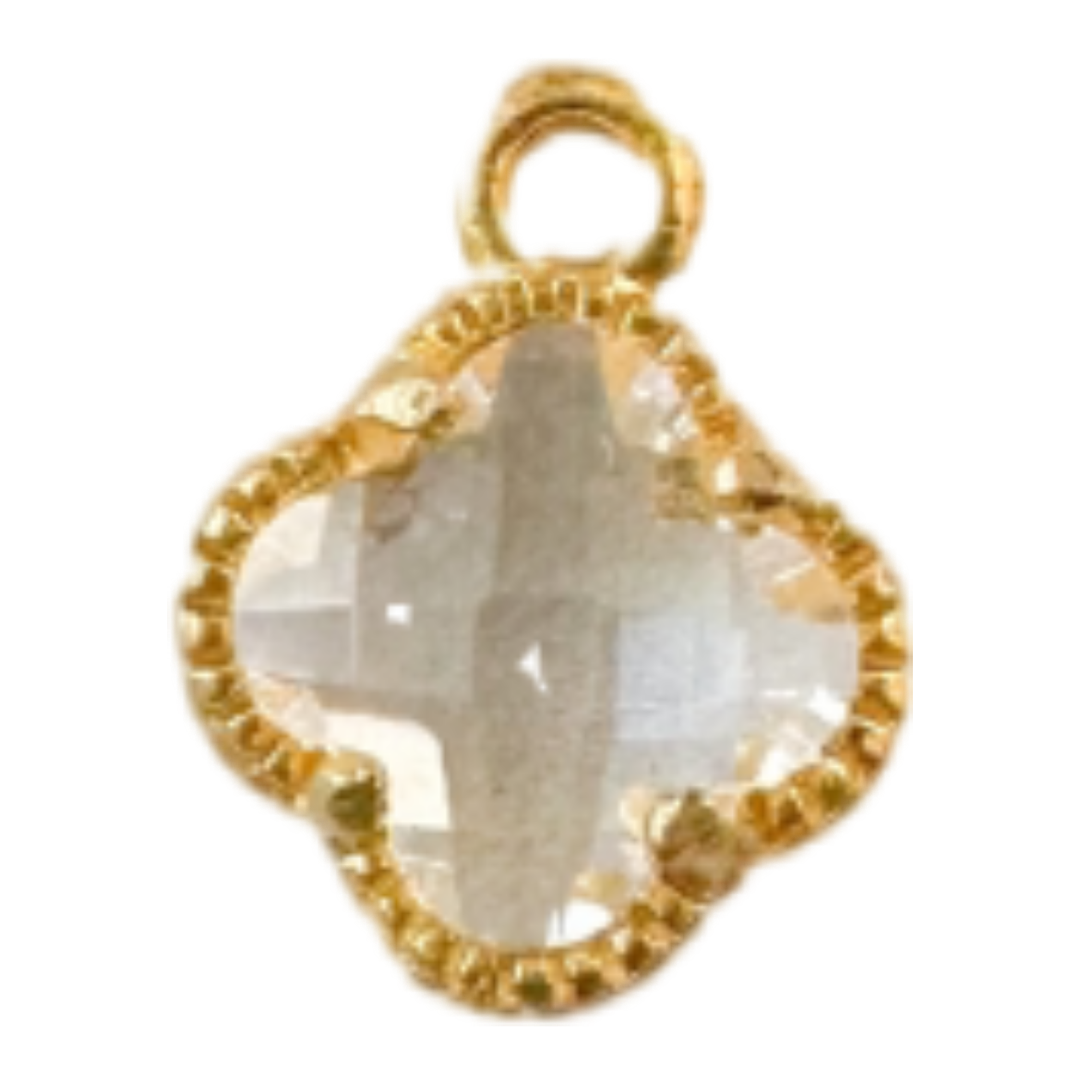 Clear Clover Charm