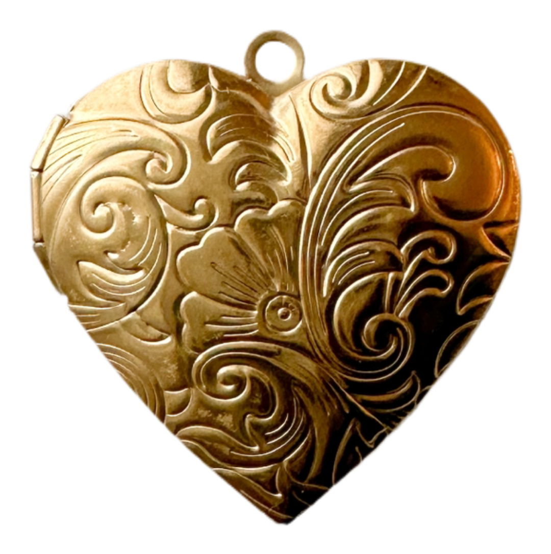 gold plated stainless steel embossed locket