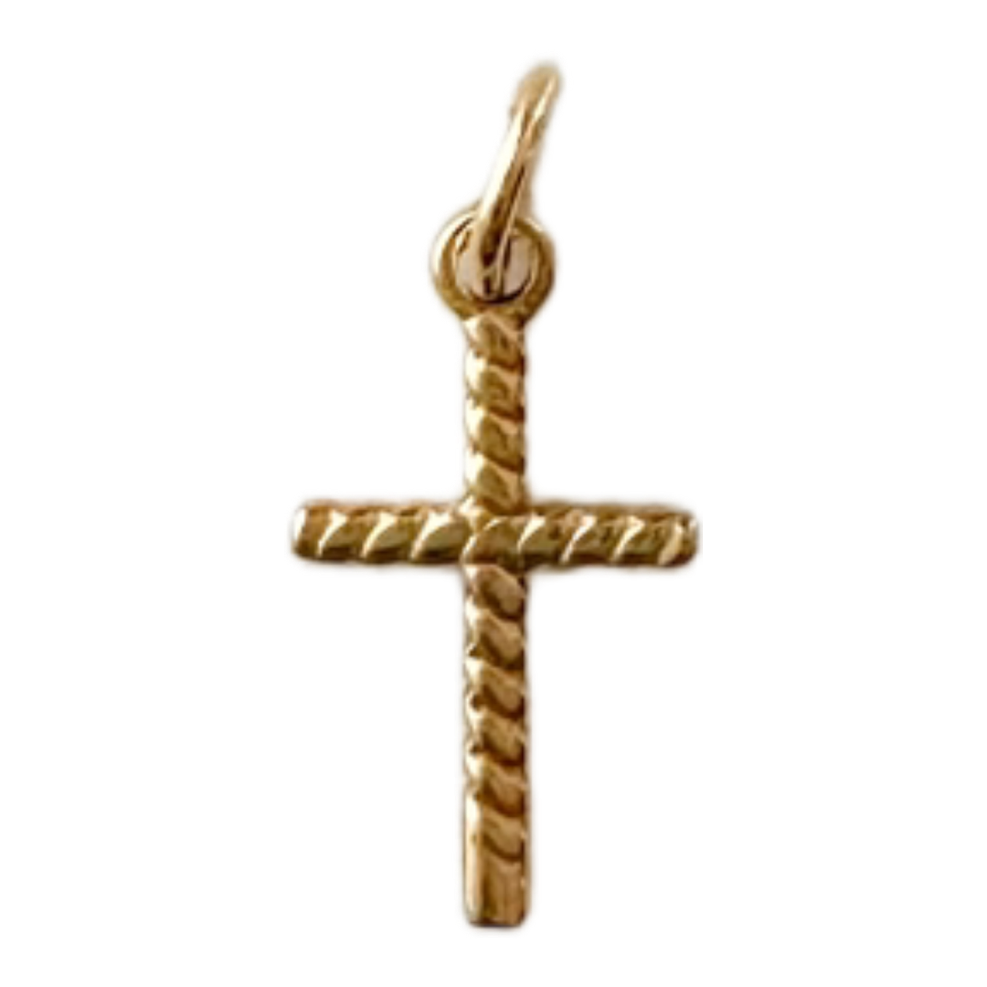 Textured Cross Charm