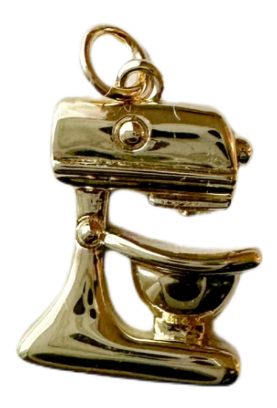 Gold kitchen food mixer charm