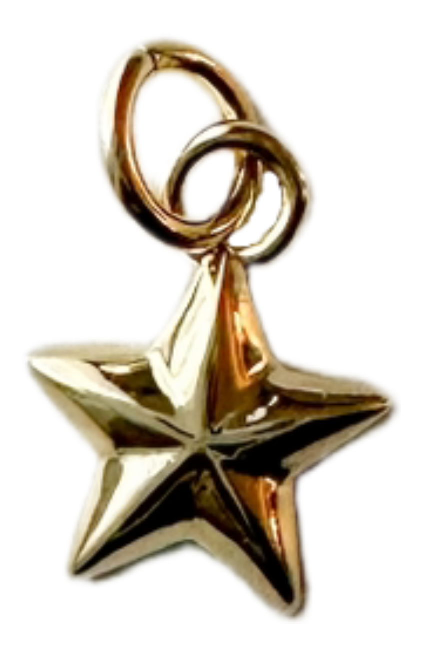 Gold star charm