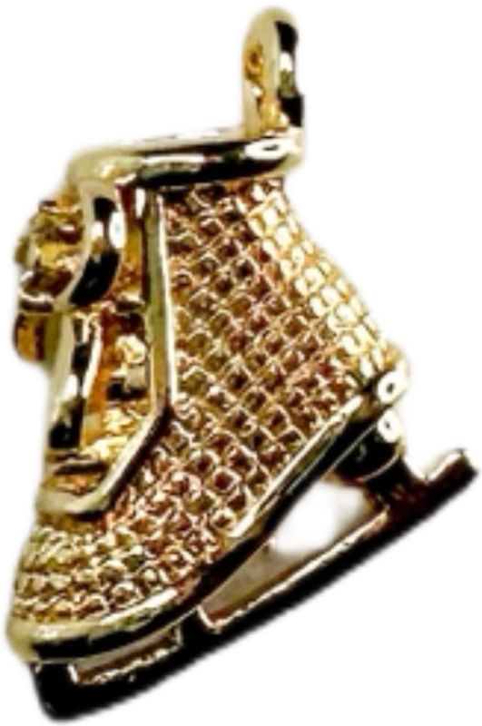 Gold Ice Skate Charm