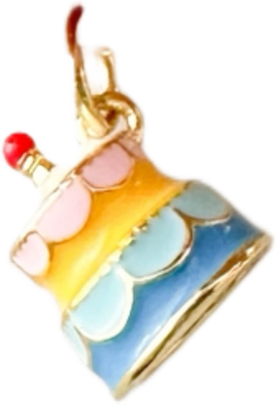 Enamel Birthday Cake Charm