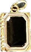 Onyx Book Locket Charm