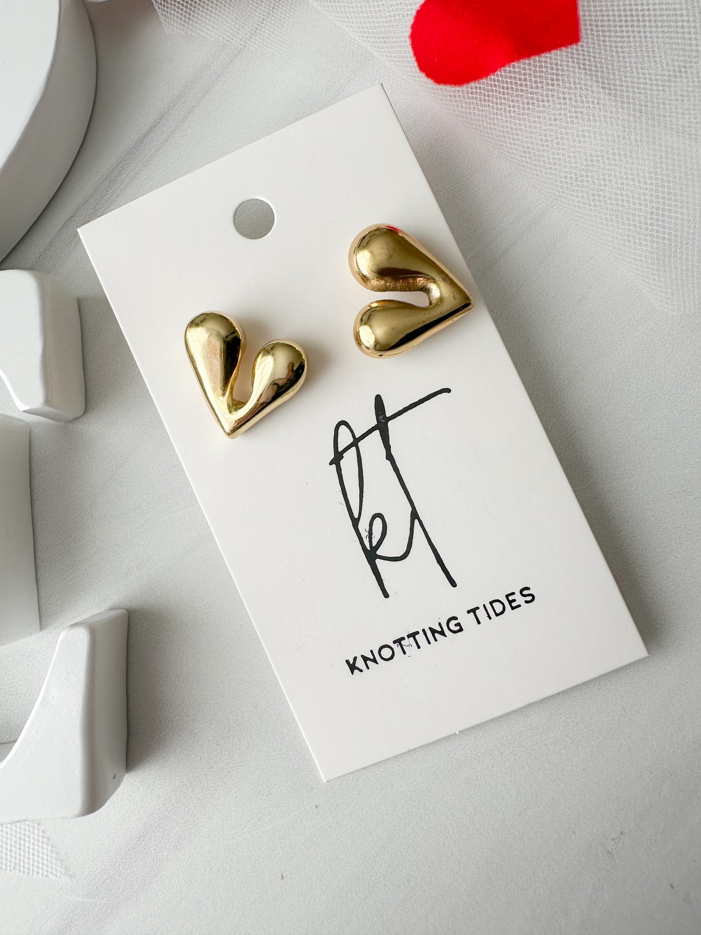 Golden Heart Earrings