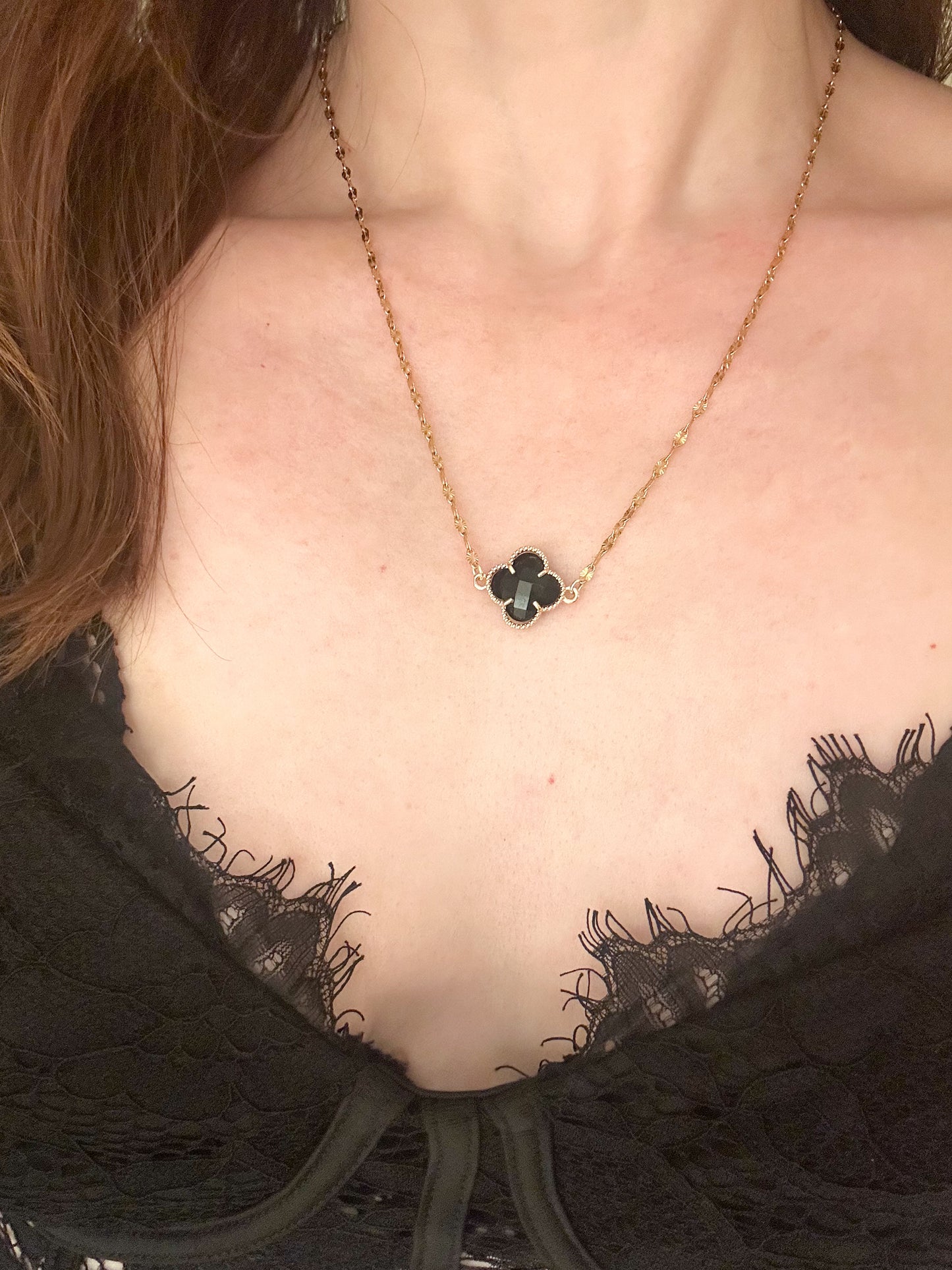 Royal Clover Charm Necklace