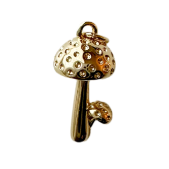 gold mushroom charm 3D