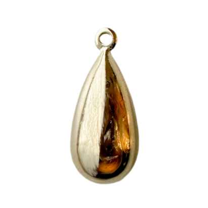 Golden tear drop of water charm