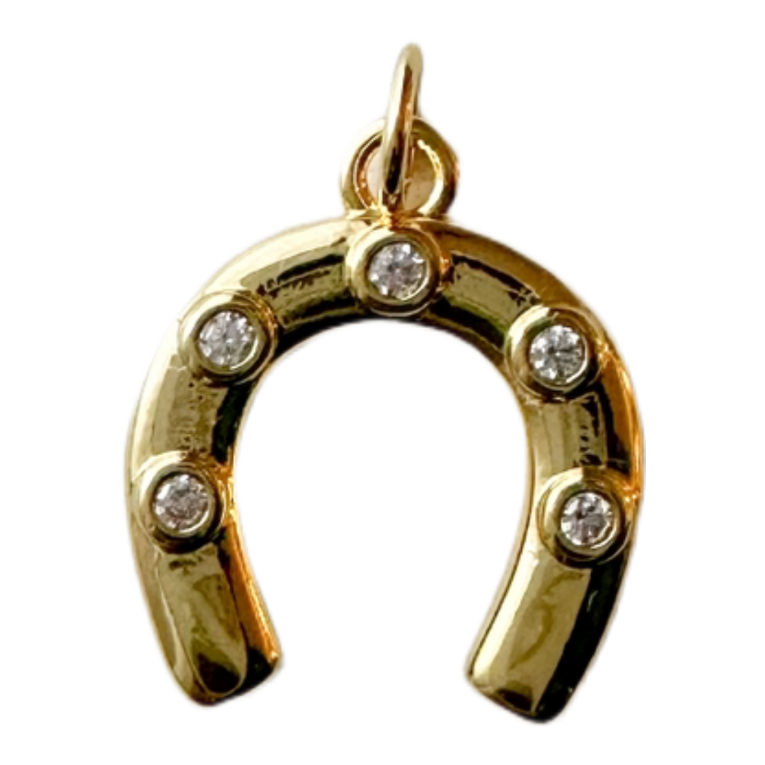 Gold horseshoe charm