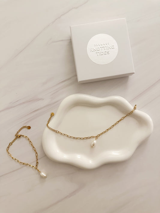 Freshwater Pearl Charm Bracelet