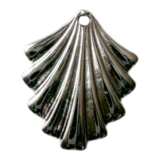 Silver Tide Fan Charm