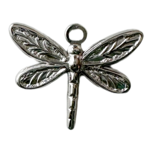 Silver Dragonfly Charm