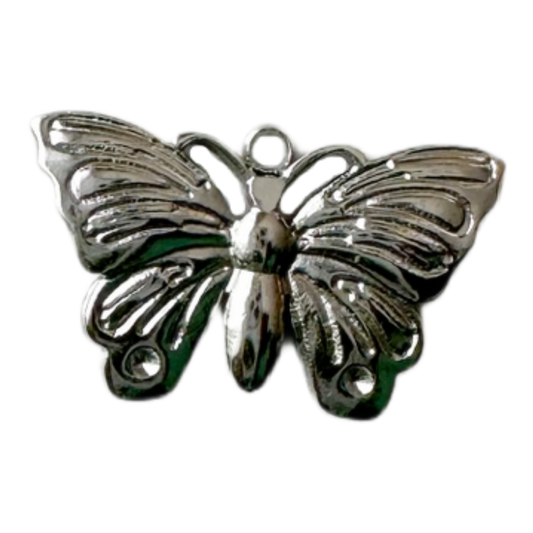 Silver Flutter Butterfly Charm