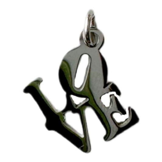Stacked Love Charm (Silver)