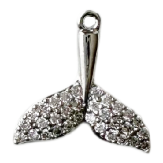 Silver Sparkle Mermaid Tail Charm
