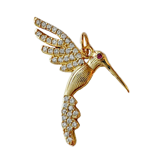 Hummingbird Pave Charm