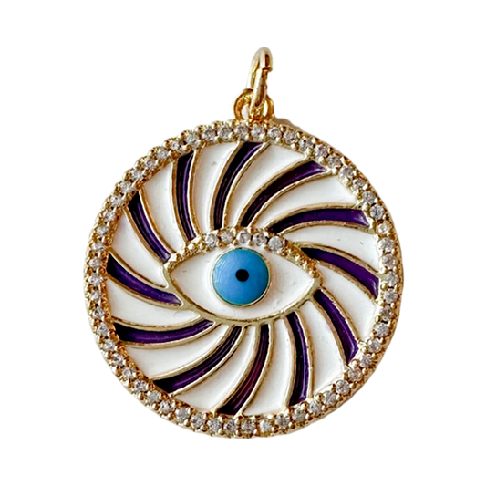 Evil Eye Round Charm