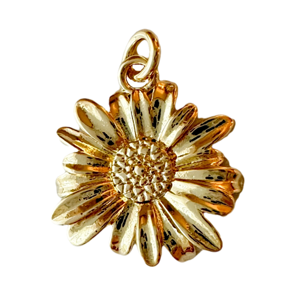 Golden Daisy Charm