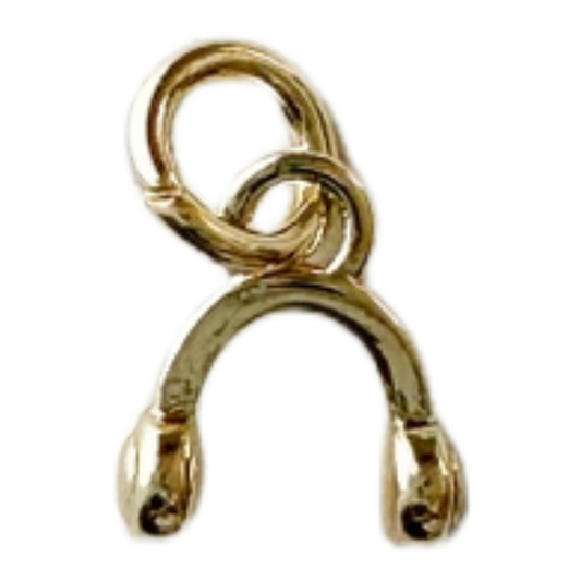 Golden Headphones Charm