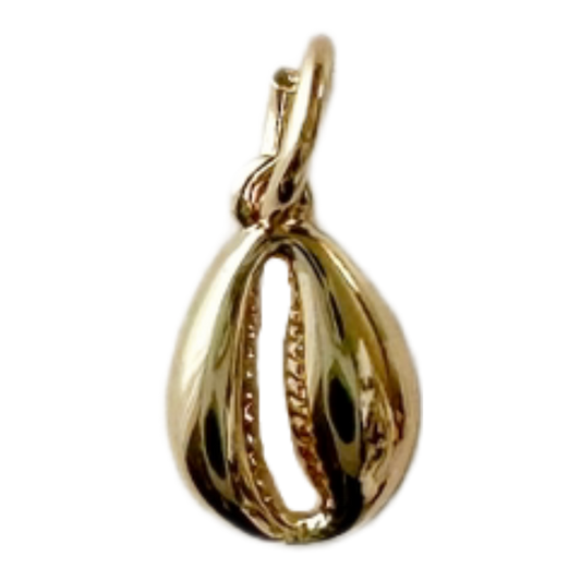 Golden Cowrie Shell Charm