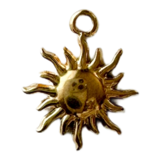 Golden Solstice Sun Charm
