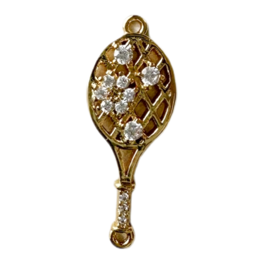 Center Court Sparkle Racquet Charm
